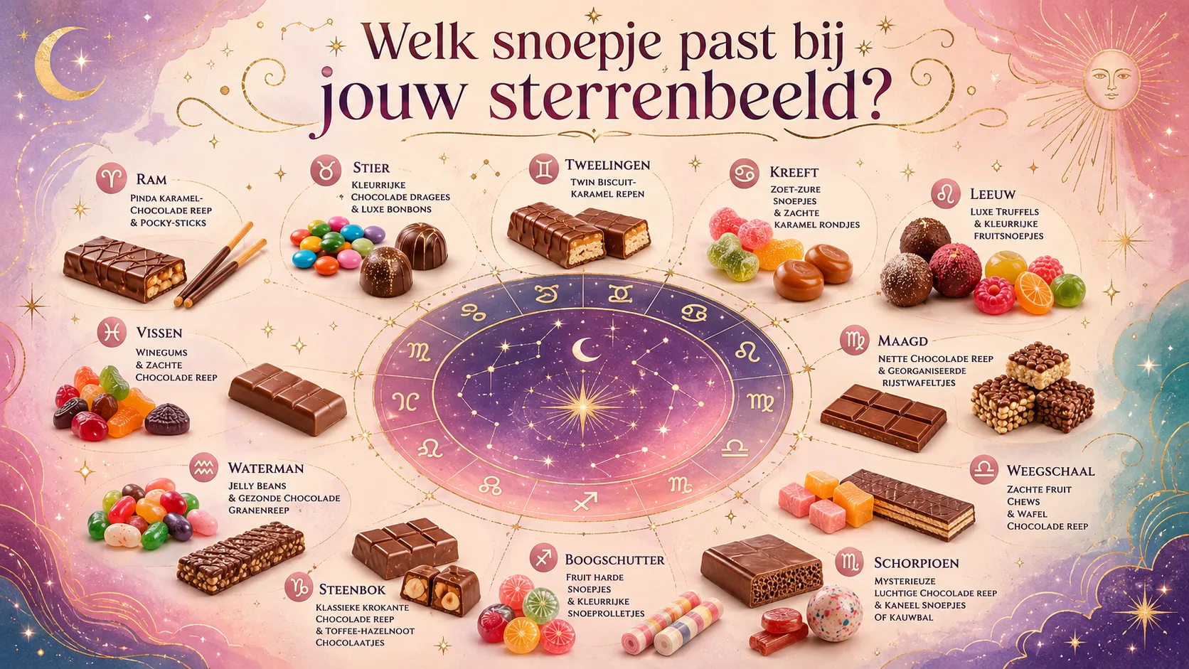 welk snoep past bij jouw sterrenbeeld