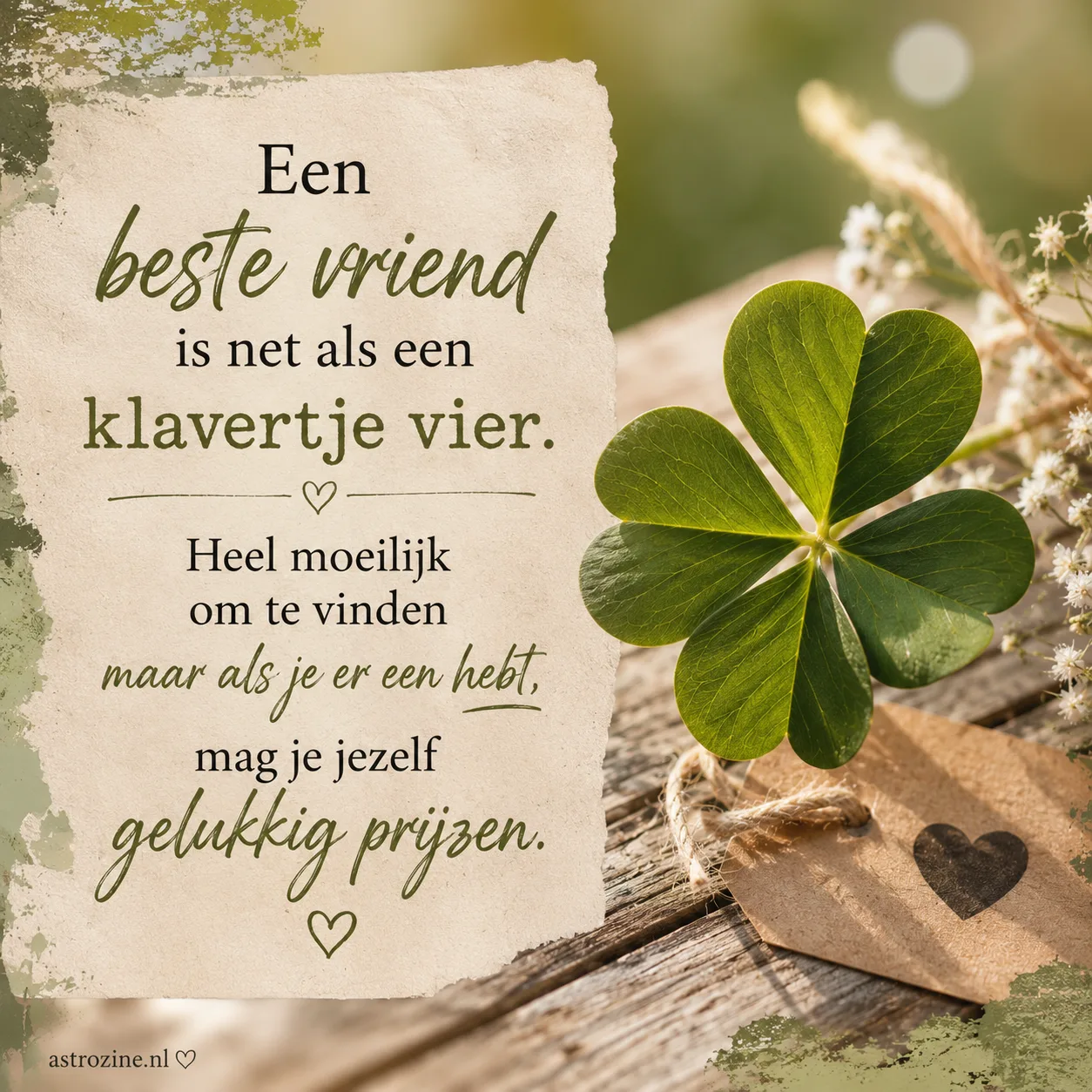 quote een klavertje vier