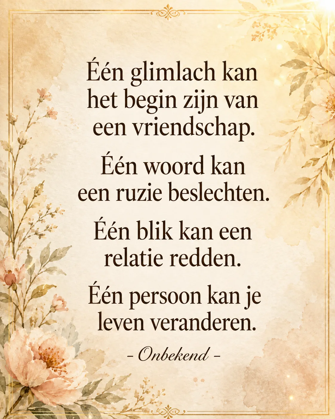 quote begin van een vriendschap