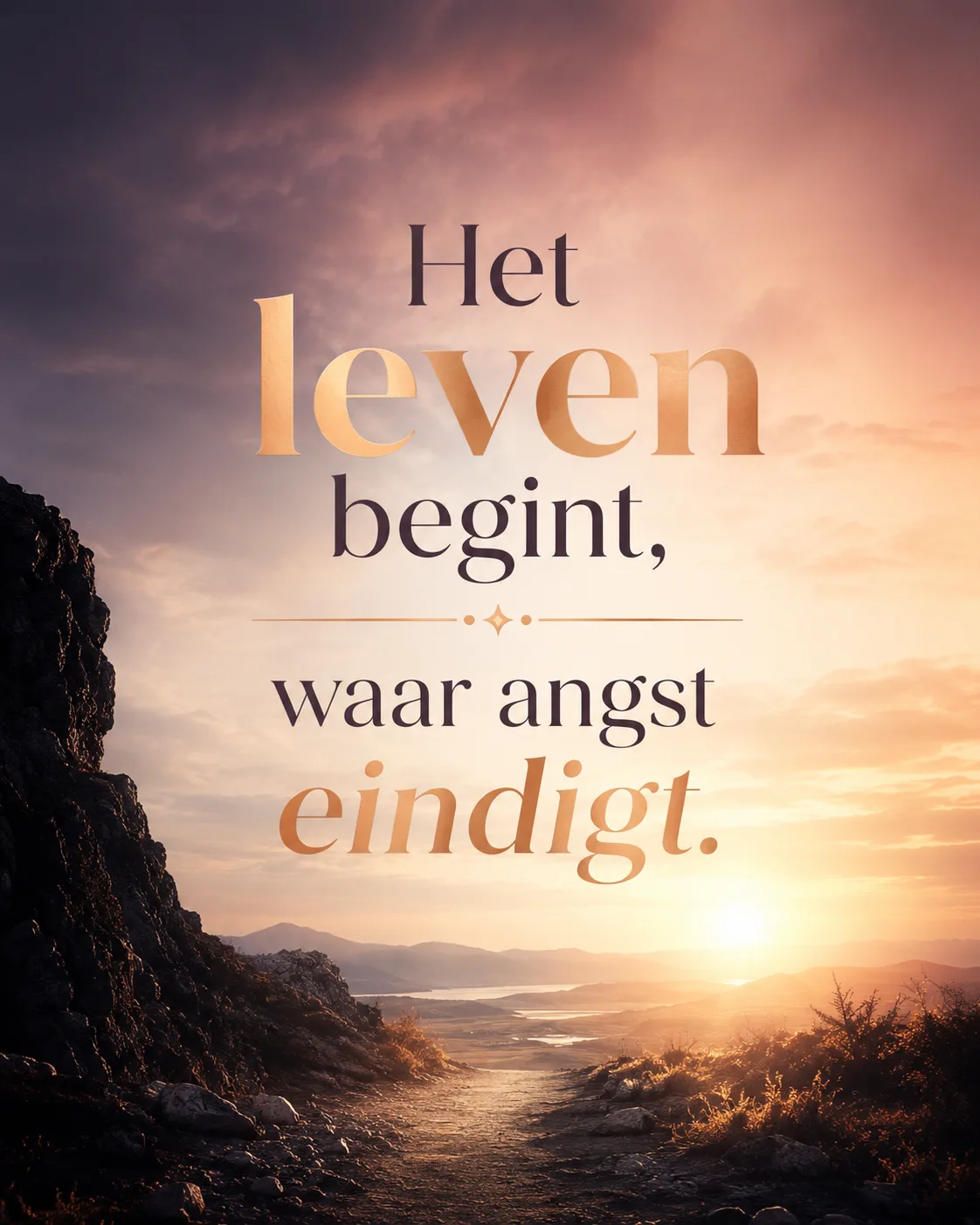 quote het leven begint waar angst eindigt